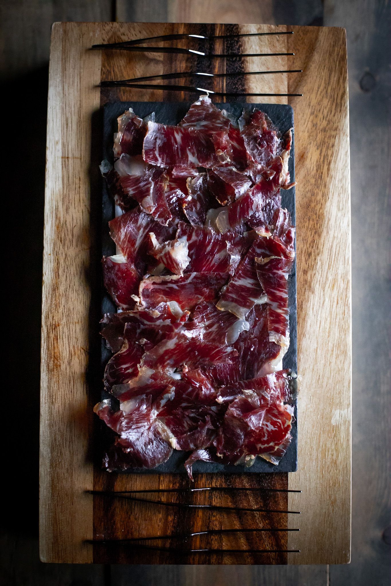 A4 grade Spanish Wagyu charcuterie. Air-dried for 18 months 